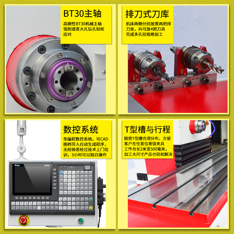 极悦数控钻孔铣削一体机